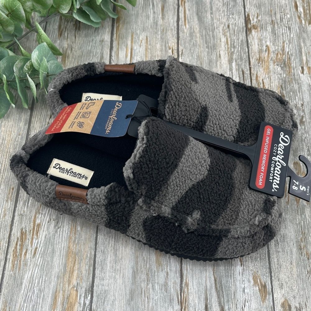 Dearfoams Cozy Comfort Notch Clog Slippers Indoor Outdoor Size S 7-8